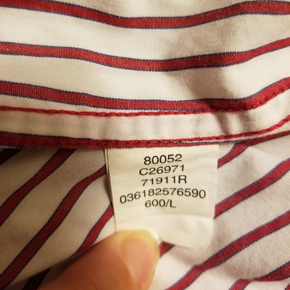 Chaps Long Sleeve Striped Button Down Size L EUC - Picture 4 of 5